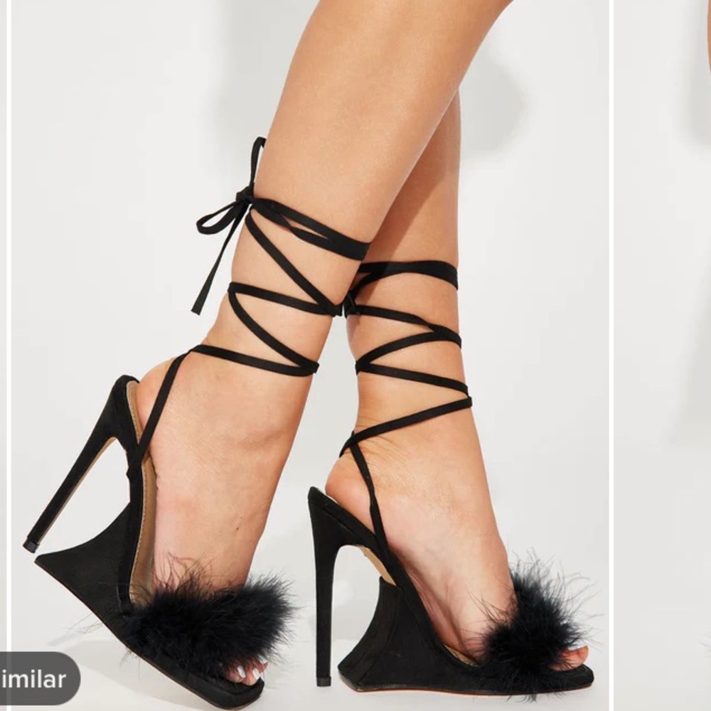 FN dreamy wrap them up heels strapped string heels
